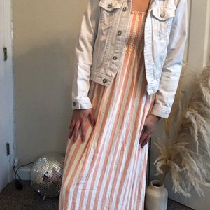 SHOW ME YOUR MUMU LINEN MAGGIE MAXI SAIL AWAY STRIPE IN DREAMSICLE